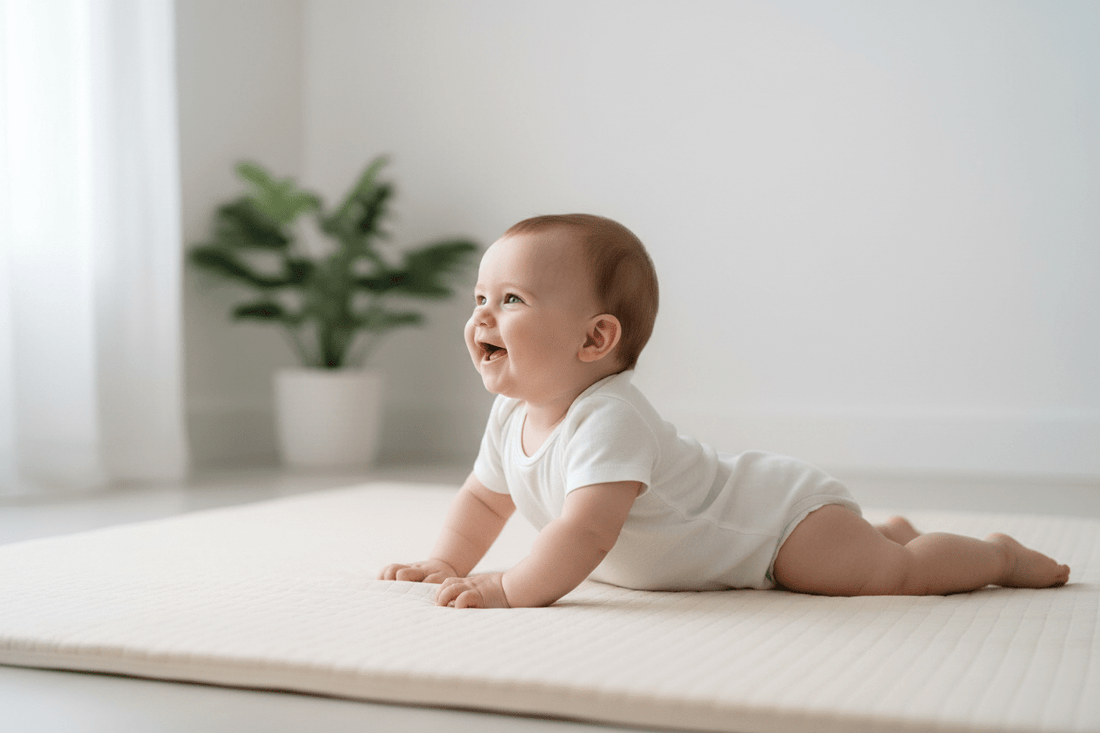 bébé sur un tapis d'éveil
