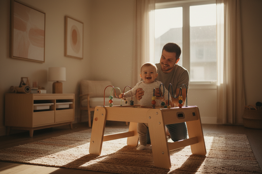 Semaine complète dédiée à la table d'activité bébé, dossier expert Petit Curio
