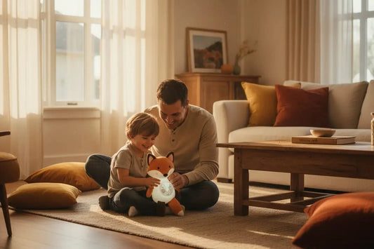 La découverte émerveillée d'une peluche interactive, guide Petit Curio