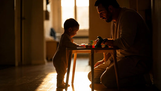 Évolution de bébé au fil des mois autour de sa table d'activité