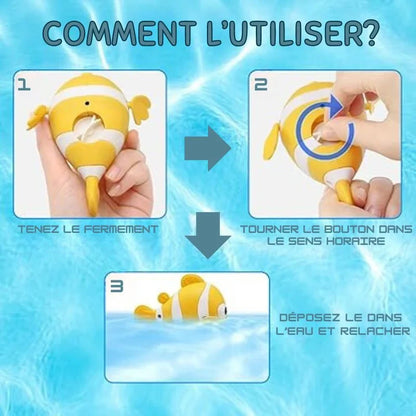 Jouet de bain poisson : le poisson qui nage tout seul dans la baignoire