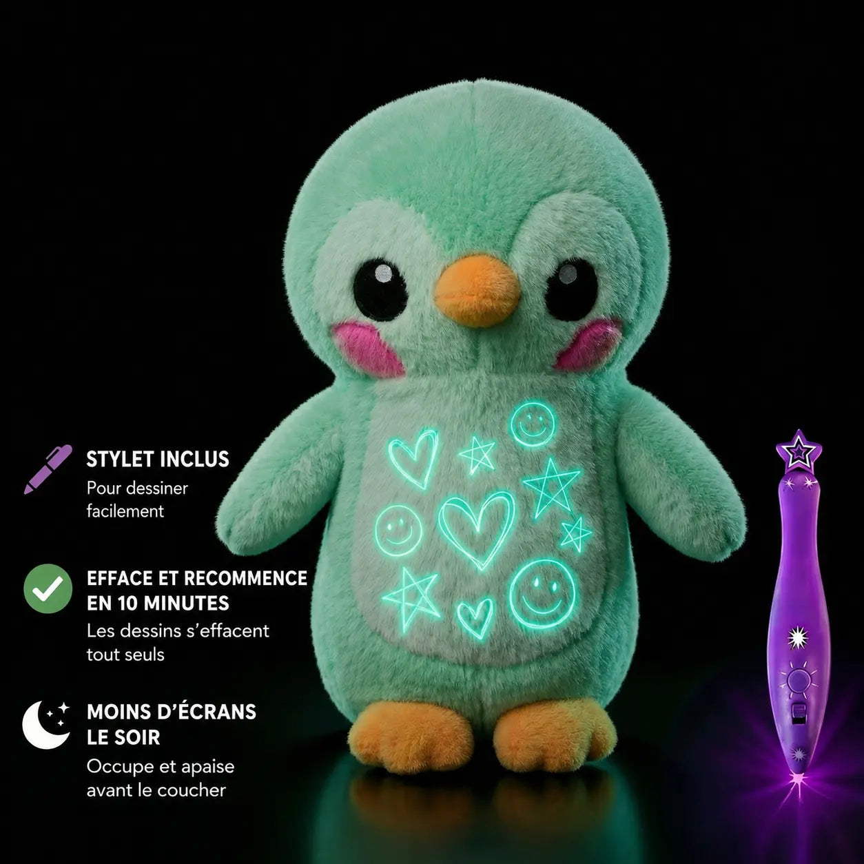 Peluche Lumineuse à Dessiner | LumiDraw™