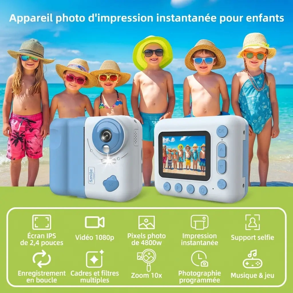 Appareil photo instantané enfant Bluetooth | PrintJoy™