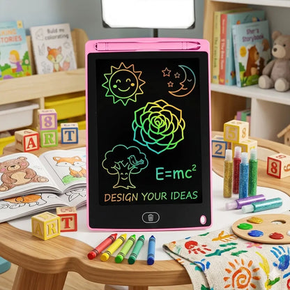 Ardoise magique enfant fratrie rose poudre