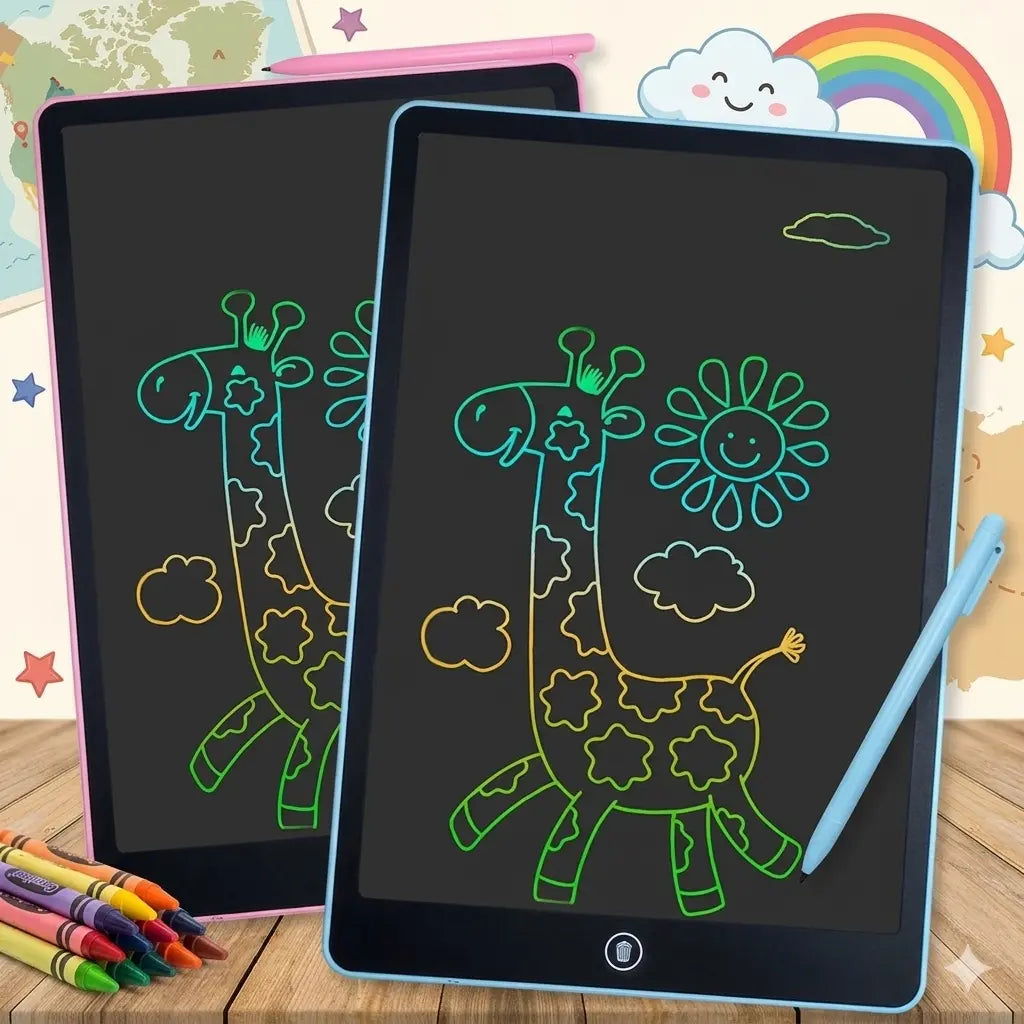 Ardoise magique enfant multicolore : un format vertical de 16 pouces, grand format