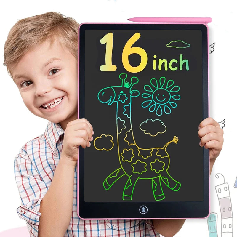 Ardoise magique enfant multicolore : un format vertical de 16 pouces variante rose