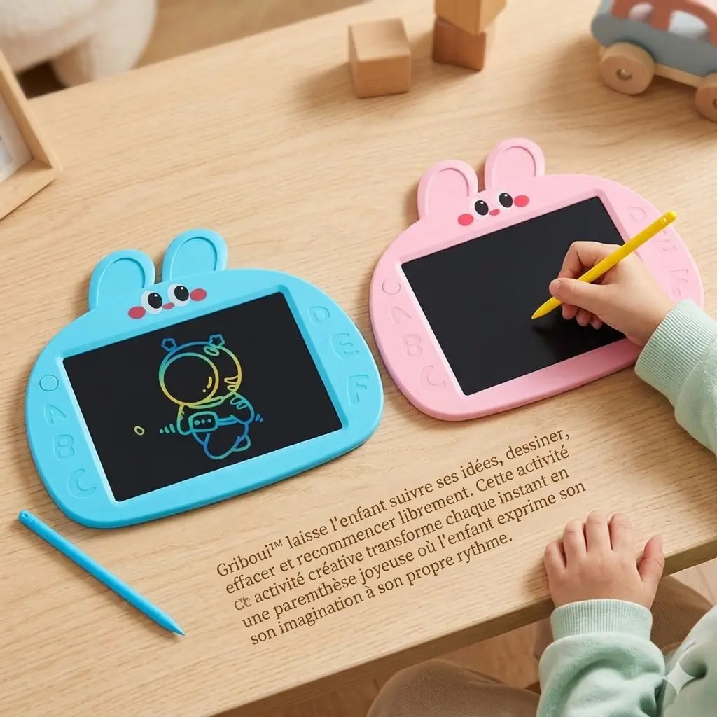 Ardoise magique enfant petites mains pour dessiner, effacer et recommencer