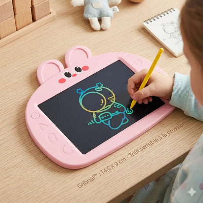 Ardoise magique enfant petites mains, format compact de 14,5 x 9 cm
