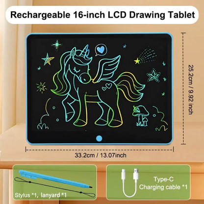 Ardoise magique LCD enfant bleu