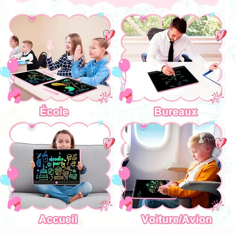 Ardoise magique LCD enfant multiusage
