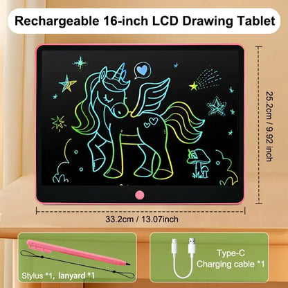 Ardoise magique LCD enfant rose