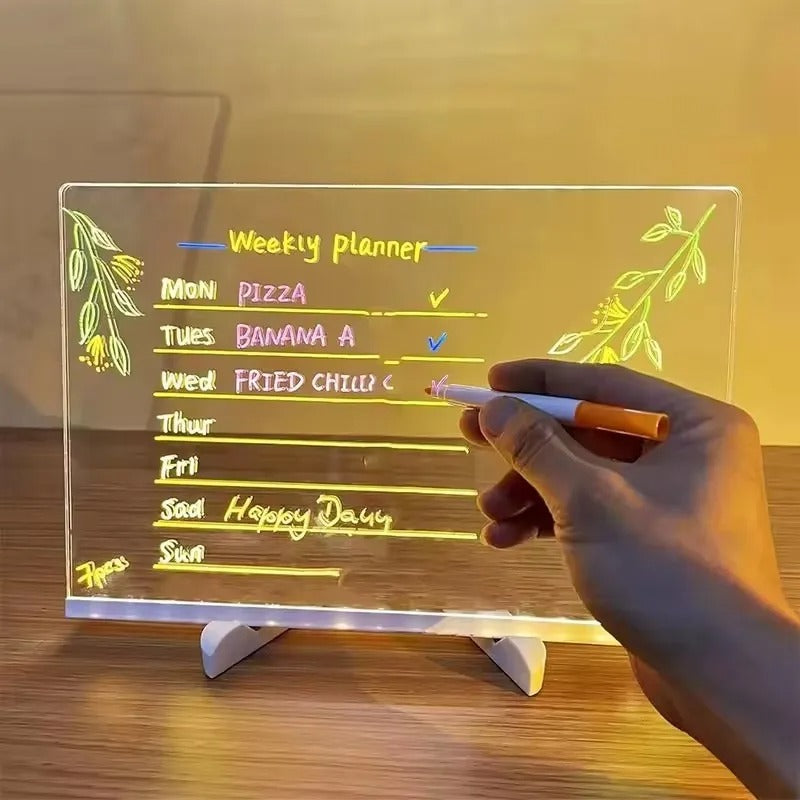 Ardoise magique lumineuse LumiBoard avec feutres fluorescents pour enfant - Petit Curio