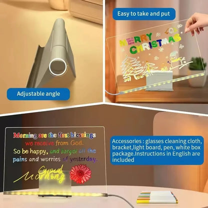Ardoise magique lumineuse LumiBoard avec feutres fluorescents pour enfant - Petit Curio