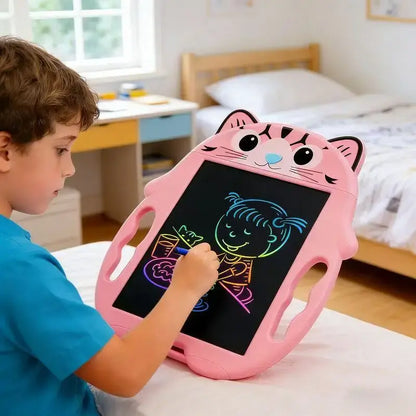 Ardoise magique enfant petites mains chat rose