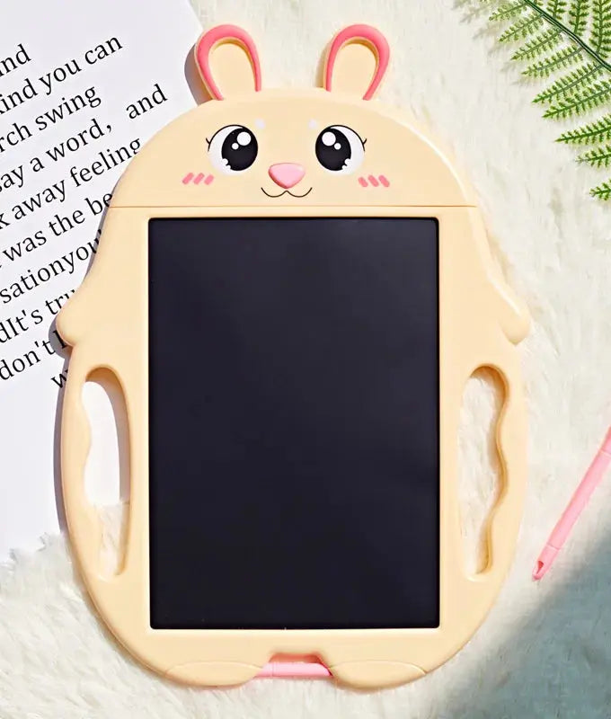Ardoise magique enfant petites mains lapin jaune