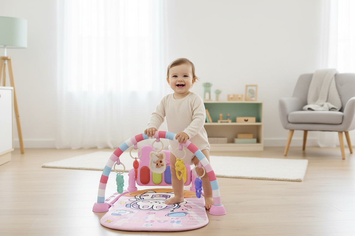 bébé debout avec tapis d 'éveil PianoPlay™