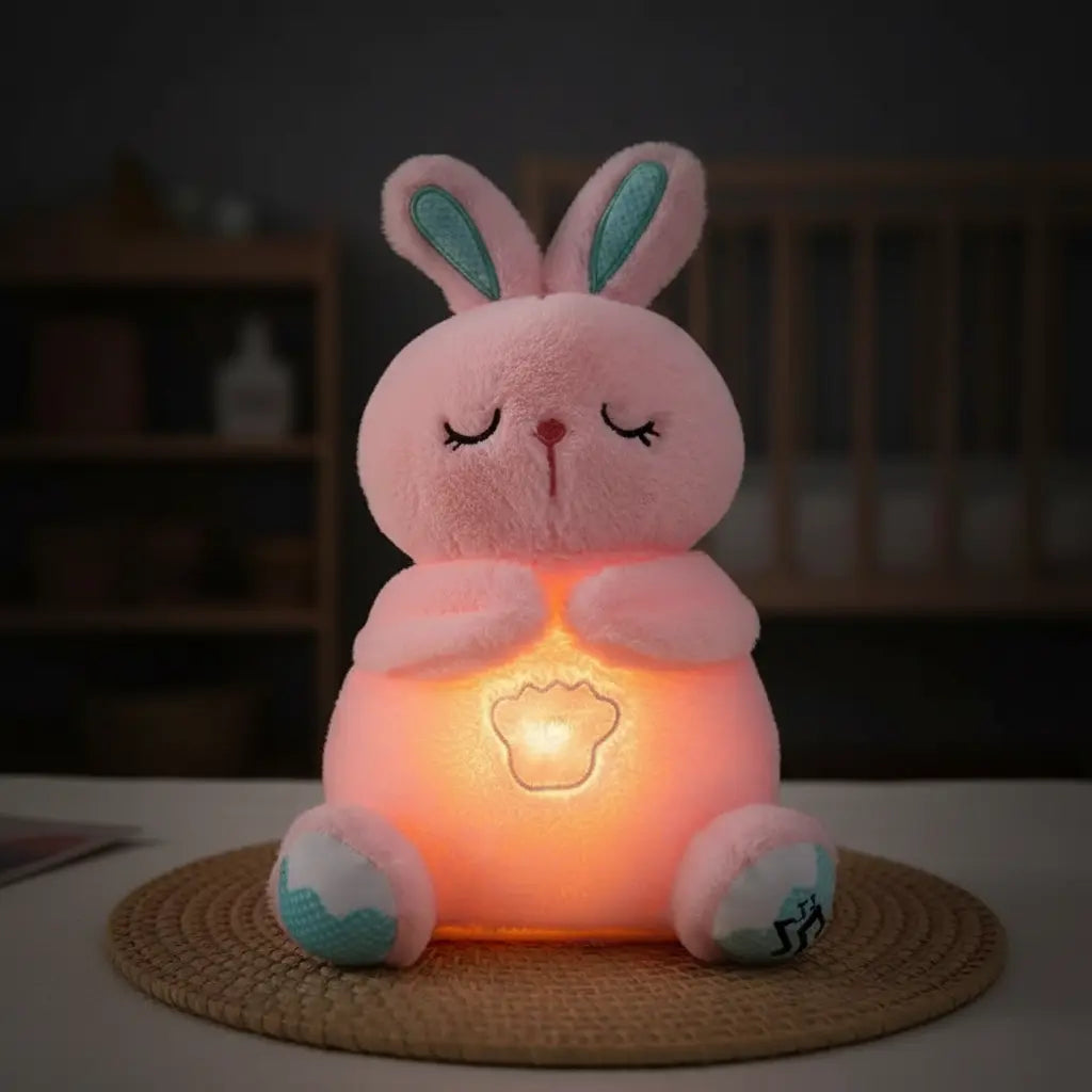 Peluche lapin bruit blanc portable sac à langer crèche et voyage bébé - Petit Curio