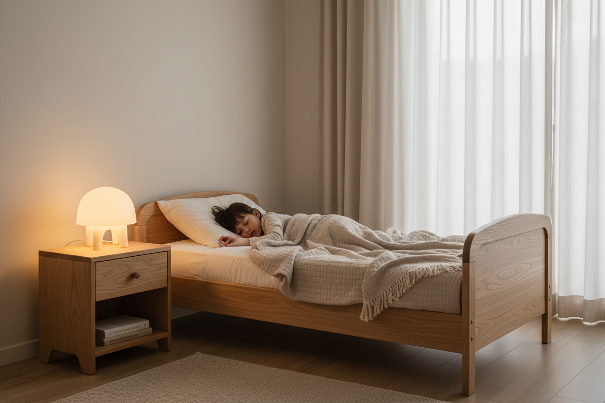 Chambre enfant Montessori veilleuse nuit