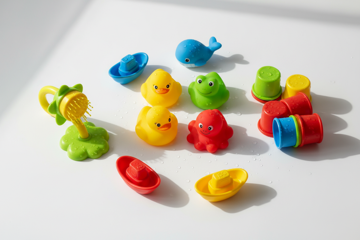 Collection de jouets de bain - animaux, bateaux, douchettes