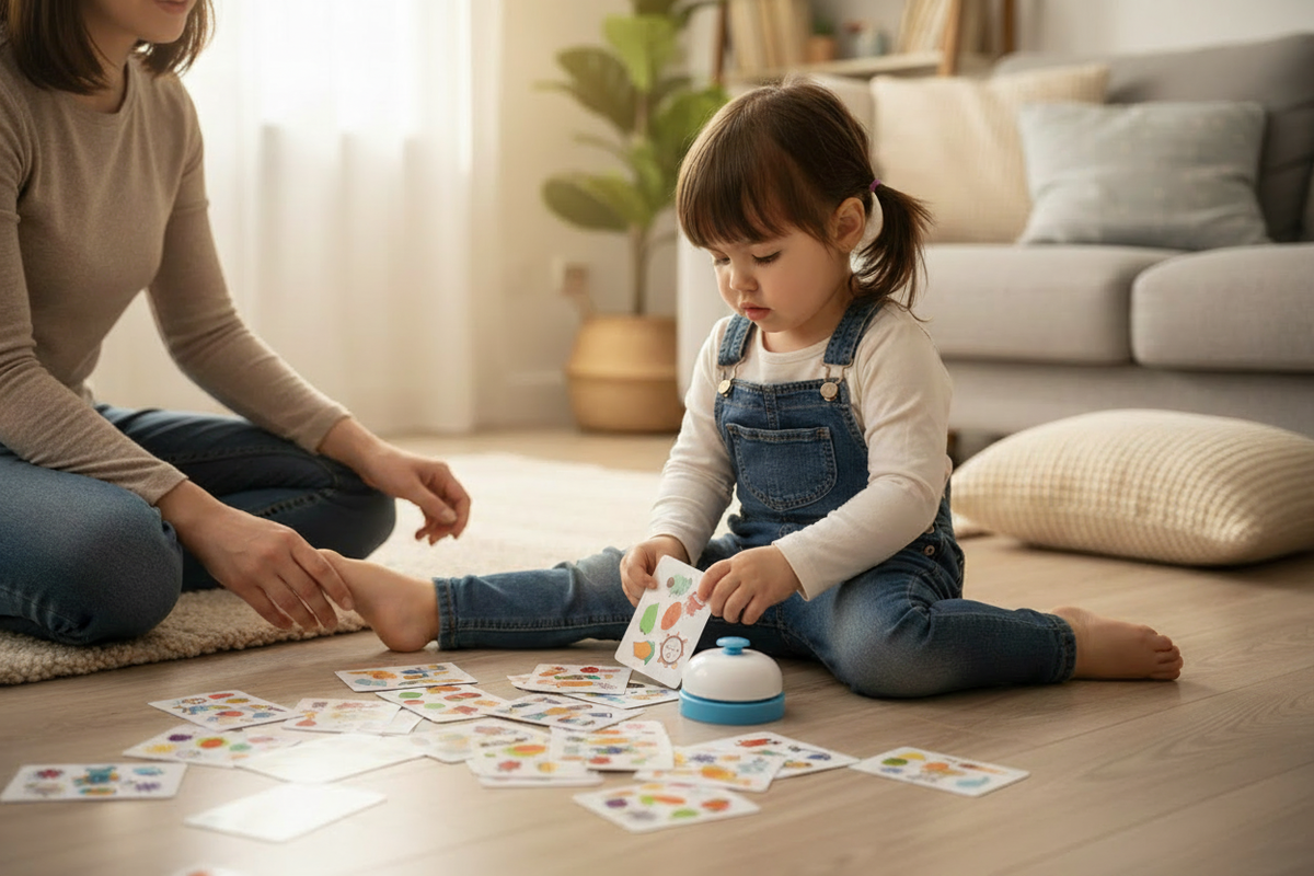 Curio Mémo™ — image maman joue avec sa fille