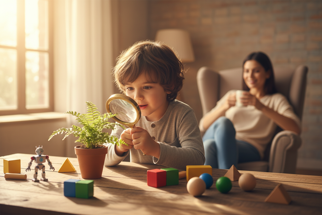 Enfant et expérience STEM