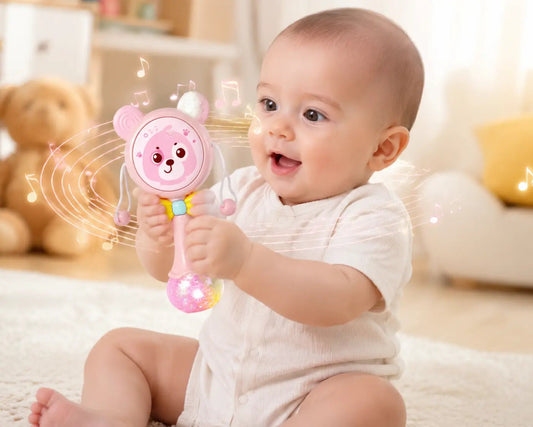 Hochet musical et lumineux pour bébé BabyBell aux couleurs vives - Petit Curio