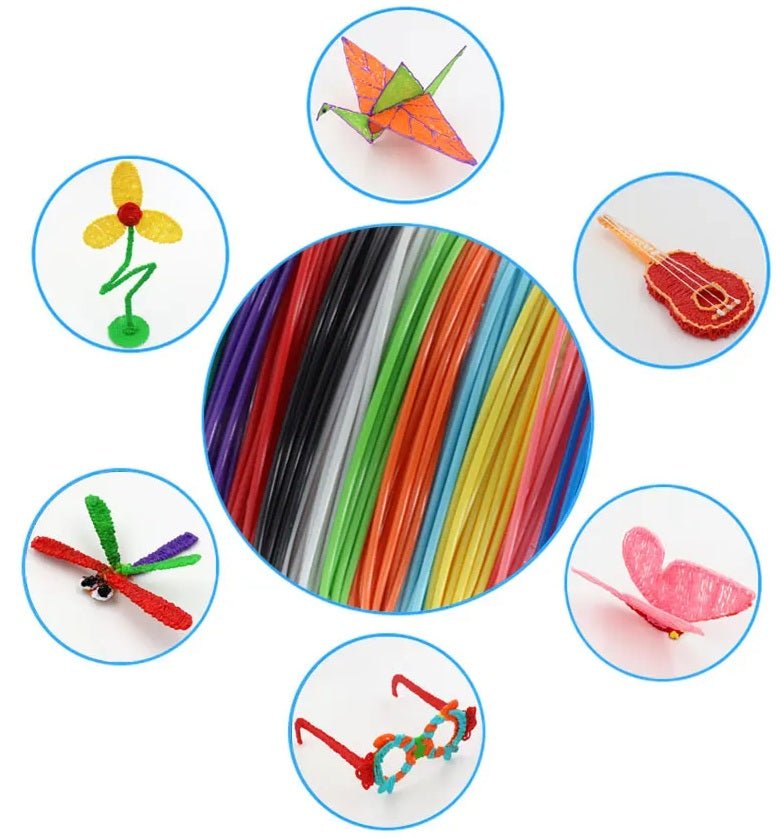Stylo 3D enfant CurioPen avec écran LCD, filament PLA coloré et valise de rangement