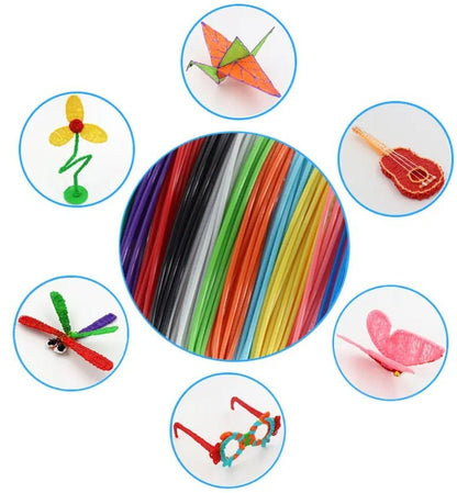 Stylo 3D enfant CurioPen avec écran LCD, filament PLA coloré et valise de rangement