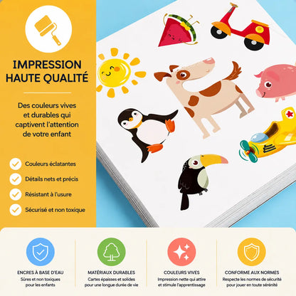 Jeu de cartes mémoire et observation en bois Curio Mémo pour enfant - Petit Curio