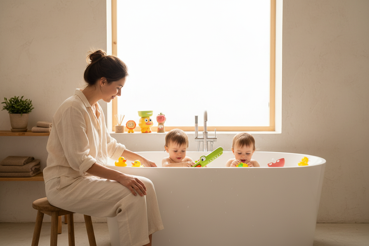 AquaCanard™ rend le bain pour enfant des moment de serenité
