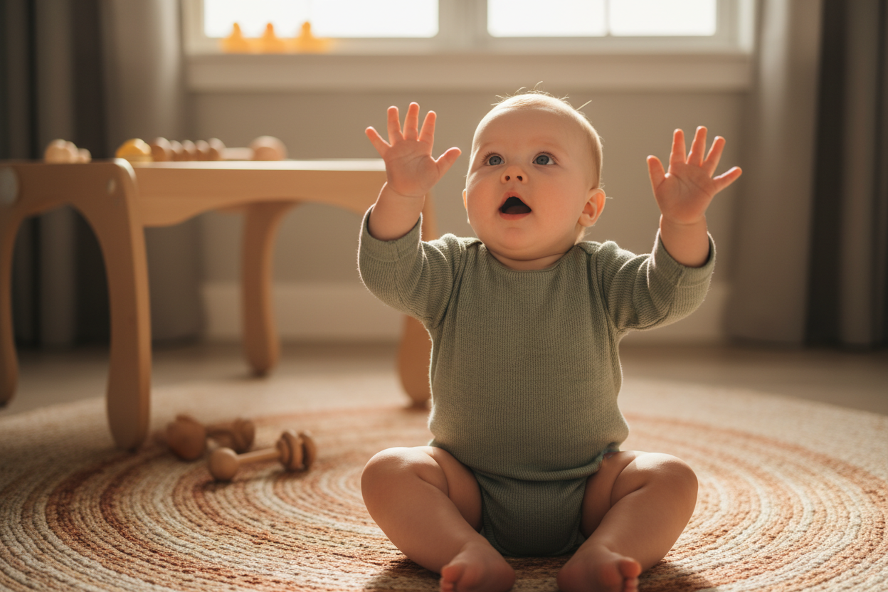 Moment de decouverte – Portrait bebe cinematique