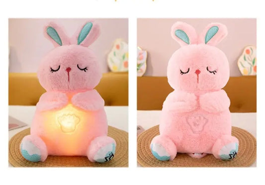 Doudou bruit blanc lapin rose bébé berceau rituel du coucher 0-36 mois - Petit Curio