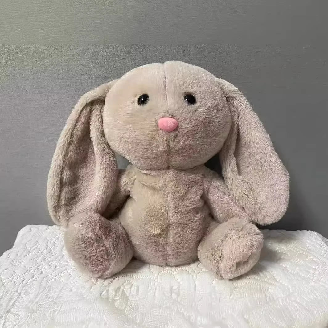 Peluche bruit blanc lapin gris doux avec lumière apaisante - LuniLapin™ Petit Curio