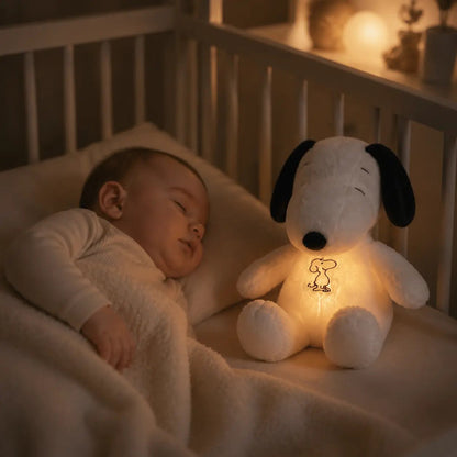 Peluche bruit blanc avec respiration apaisante SnoopyDream pour bébé - Petit Curio
