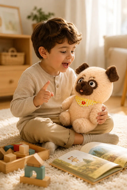 Smart Puppy™ : peluche interactive chien qui parle, s’anime et fait jouer