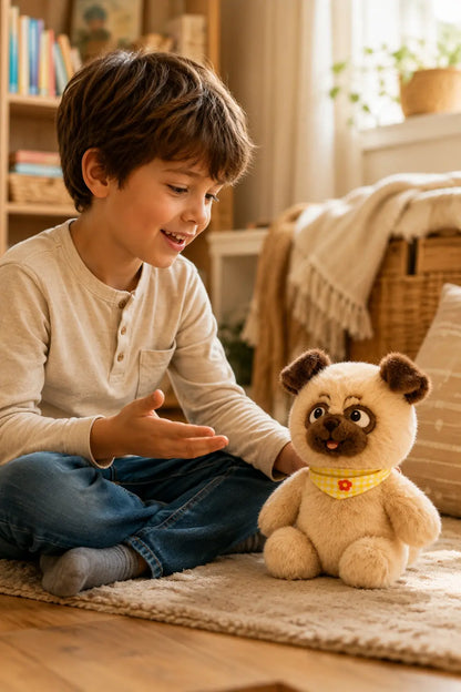 Smart Puppy™ : peluche interactive chien qui parle, s’anime et fait jouer
