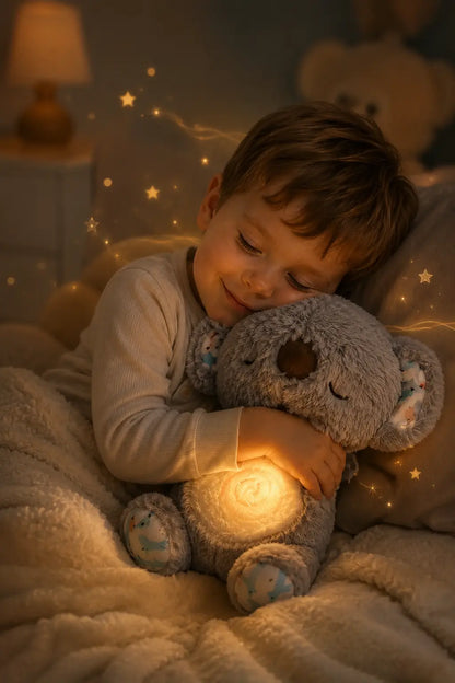 Peluche koala respiration rythmique avec musique et lumières LuniKoala - Petit Curio