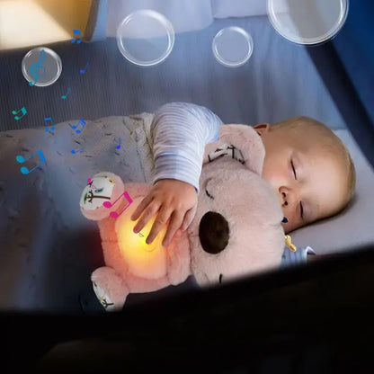 Peluche koala respiration rythmique avec musique et lumières LuniKoala - Petit Curio
