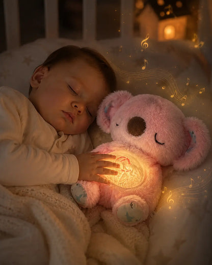 Peluche koala respiration rythmique avec musique et lumières LuniKoala - Petit Curio