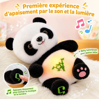 Peluche veilleuse bébé panda lumière douce endormissement autonome - Petit Curio