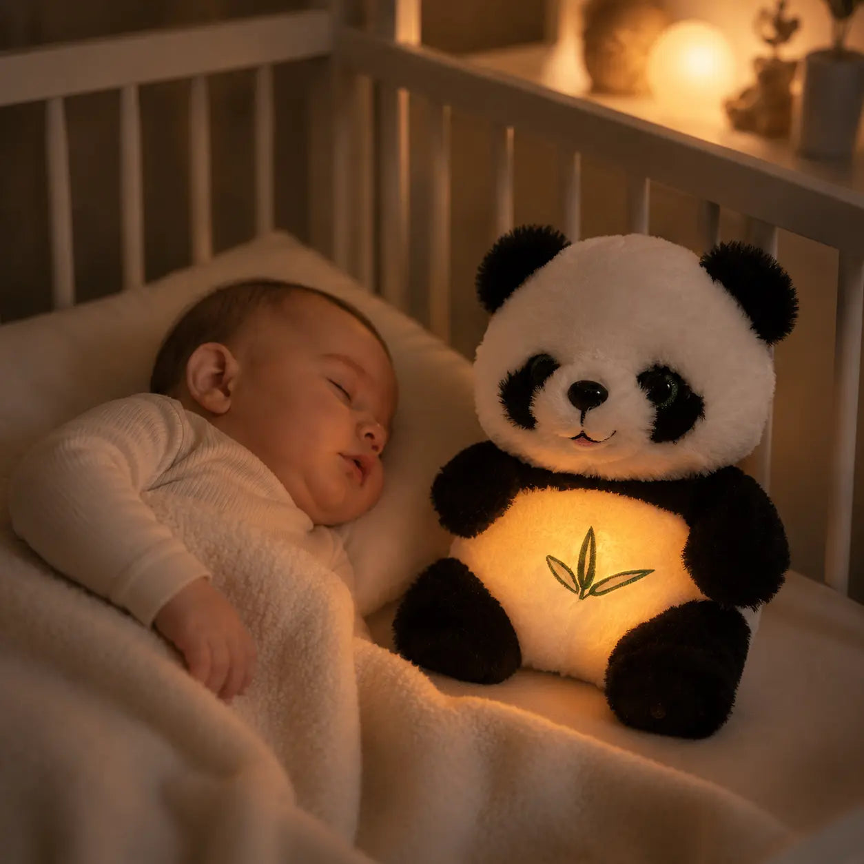 Peluche panda lumineuse et musicale pour enfant BerceusePanda - Petit Curio