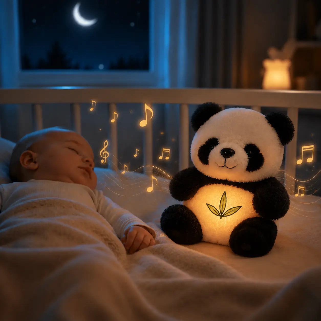 Peluche panda lumineuse et musicale pour enfant BerceusePanda - Petit Curio