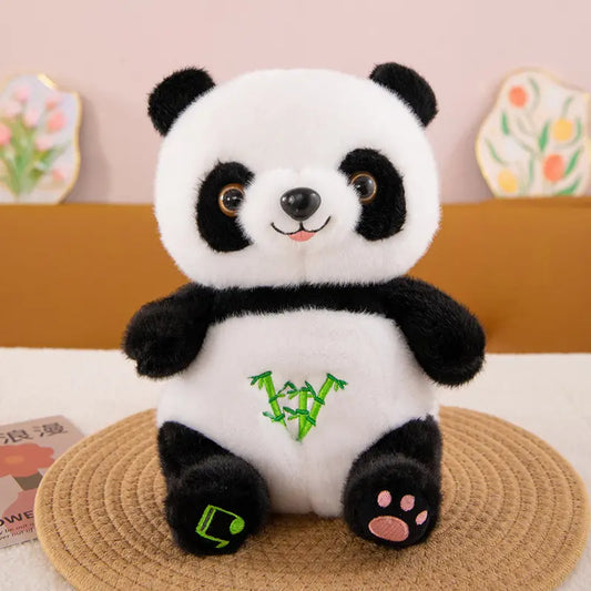 Peluche bruit blanc panda BerceusePanda™ court en peluche brodé - Petit Curio