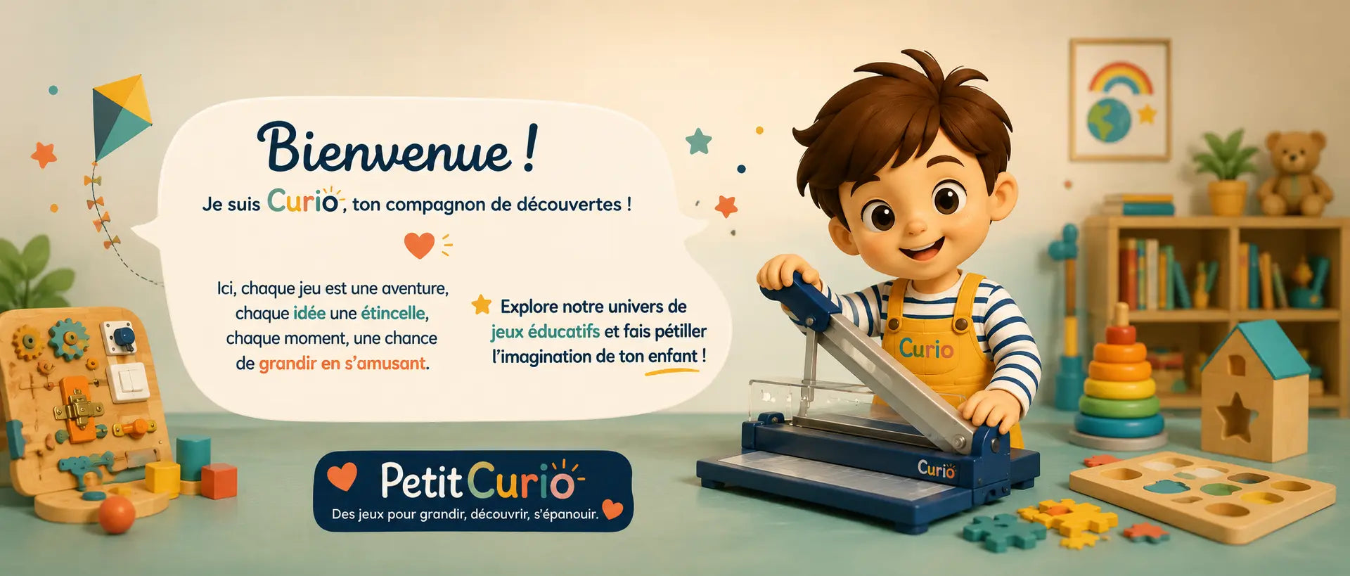 Message bienvenu Petit Curio