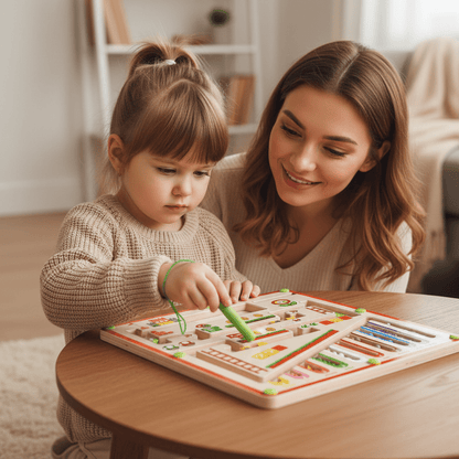 Jeux de logique- maman et sa fille partagent des moments avec la LogicPath™