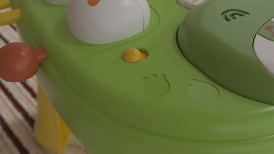 Table d'activité bébé Montessori DinoBoard avec musique et cache-cache - Petit Curio