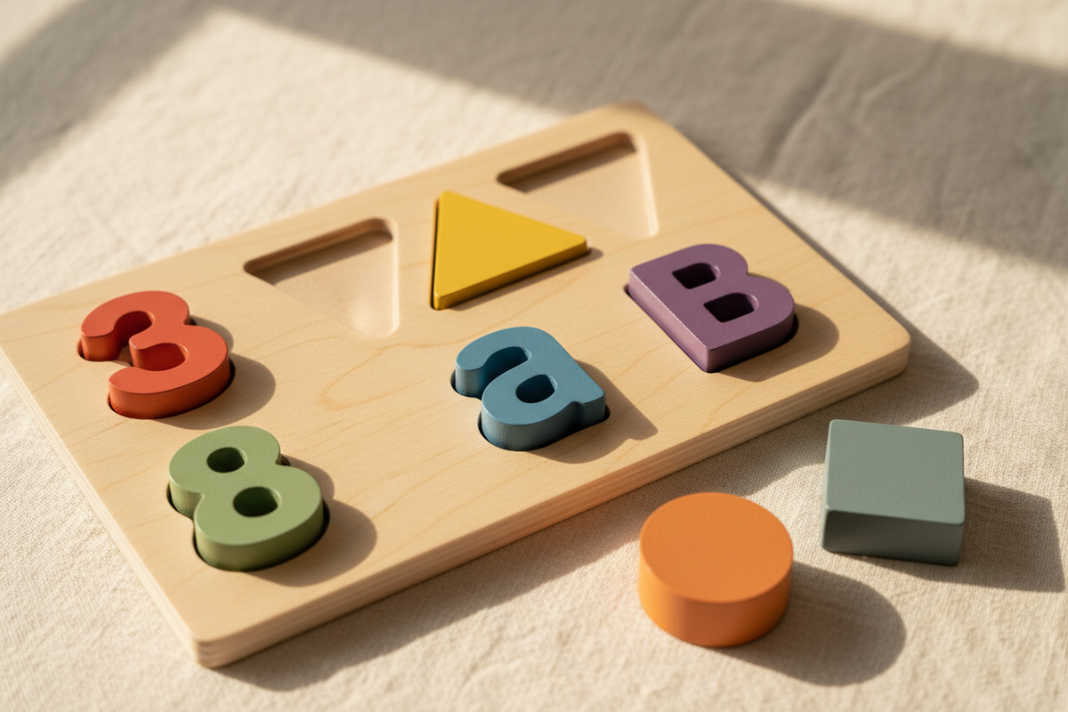 Puzzle Montessori chiffres, lettres et formes — Image 3
