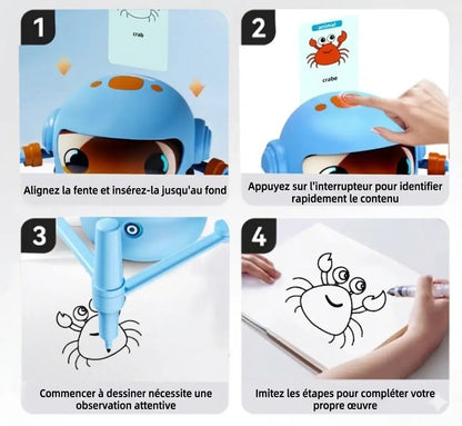 Robot créatif enfant : colorier, imaginer et recommencer, le mode d'emploi