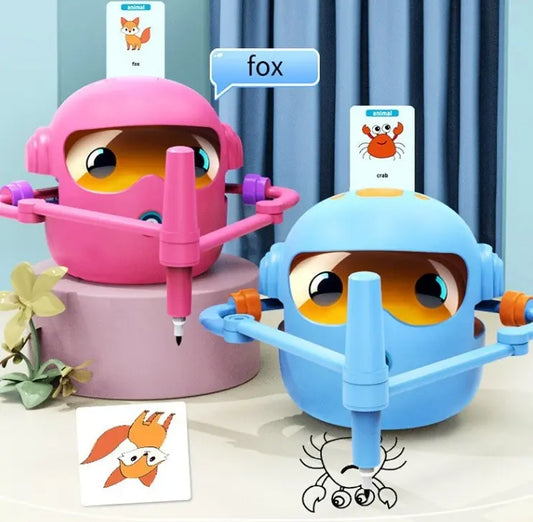 Robot créatif enfant : colorier, imaginer et recommencer