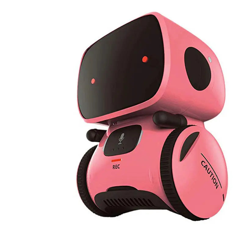robot enfant éducatif pensé pour associer dialogue, curiosité et jeu libre, rose